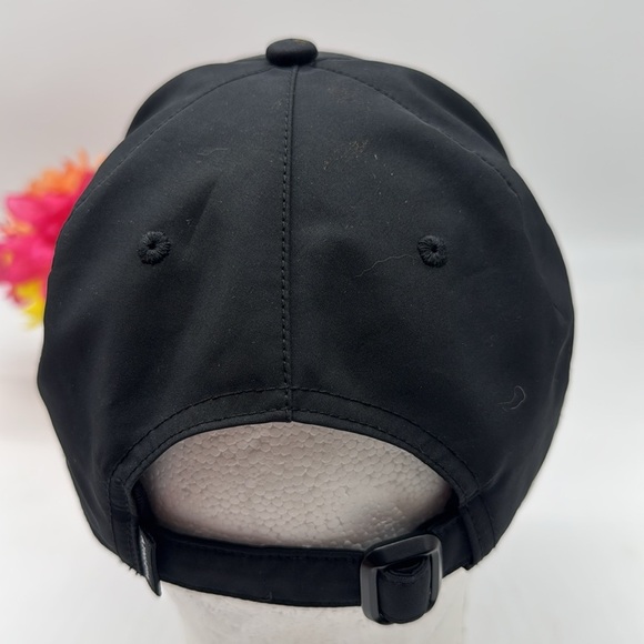 Black Classic Plain Six-Panel Hat with Curved Brim Adjustable HT7642 - Picture 3 of 4